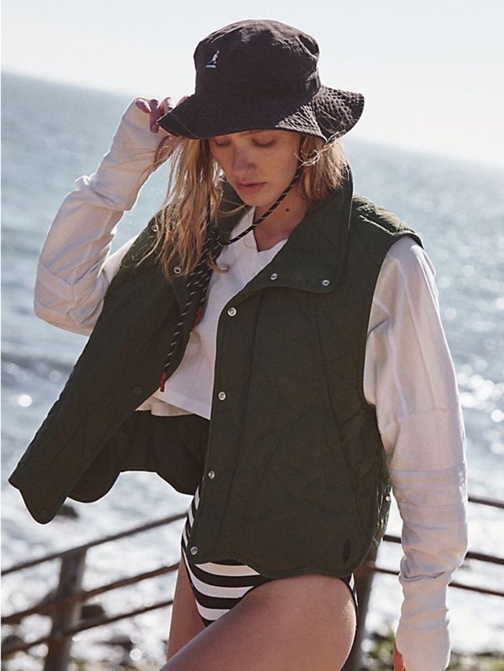 NEW Free People Movement QUINN Quilted Puffer Vest Everglades Size XS